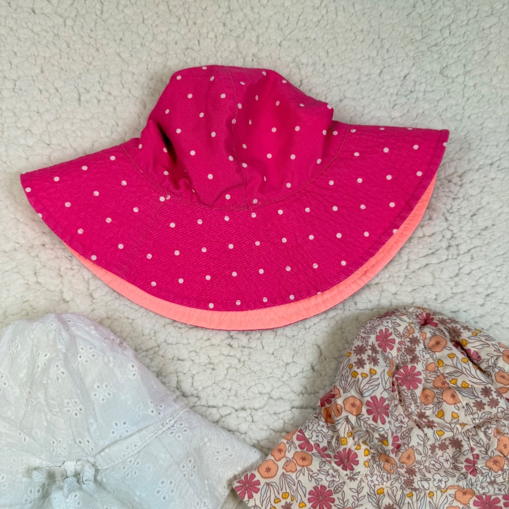 Baby Girl Sun Hat & Beanie Lot Gap, Carter’s & More Multi-Size - Picture 4 of 12